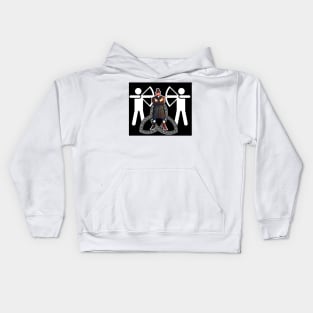 Armed boy and people with arrows Kids Hoodie